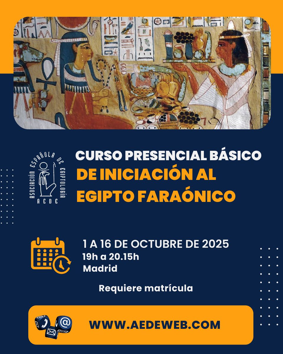 Da un paso adelante y comienza a comprender de forma entretenida a la Civilización del Egipto Faraónico. Últimas plazas. aedeweb.com