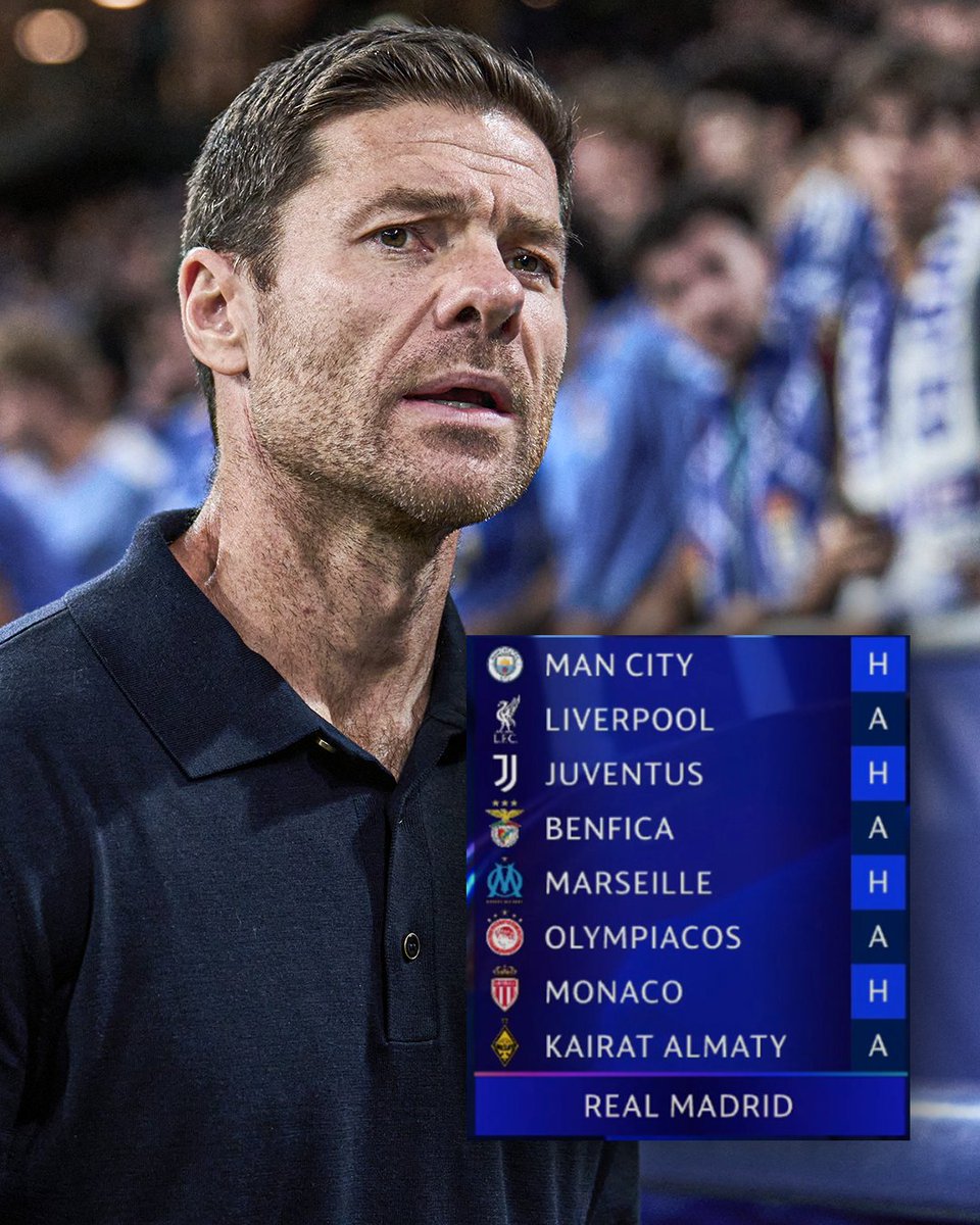 ESPNFC's tweet photo. Real Madrid's UCL opponents this season 😳

Stacked 😬 https://t.co/2HIiPfNYeA