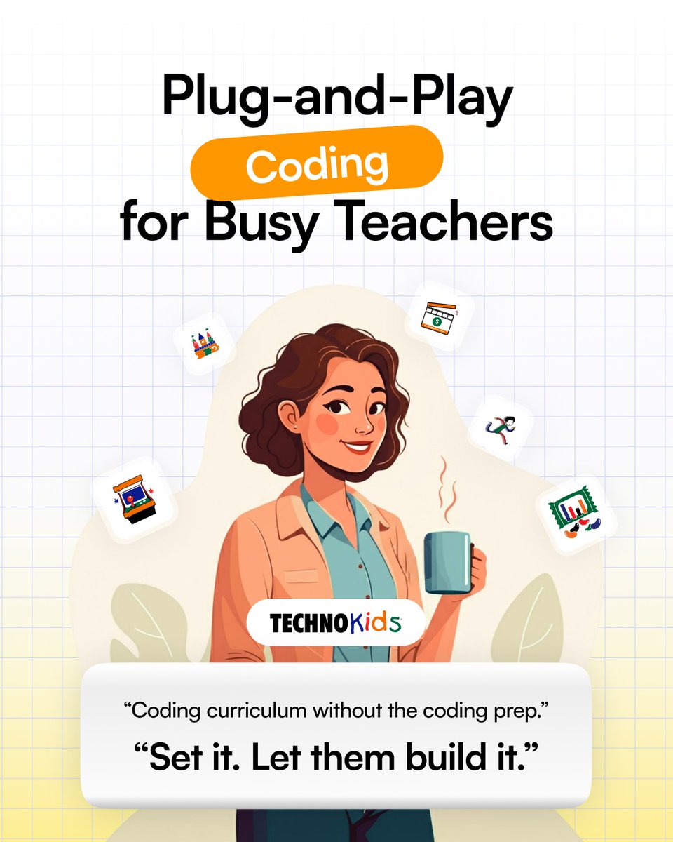 technokidsinc's tweet image. Teachers: Less coding prep. More coding impact. TechnoCode = set it, and let students build 🚀
#TechnoKids #CodingSimplified #EdTech
technokids.com/store/collecti…