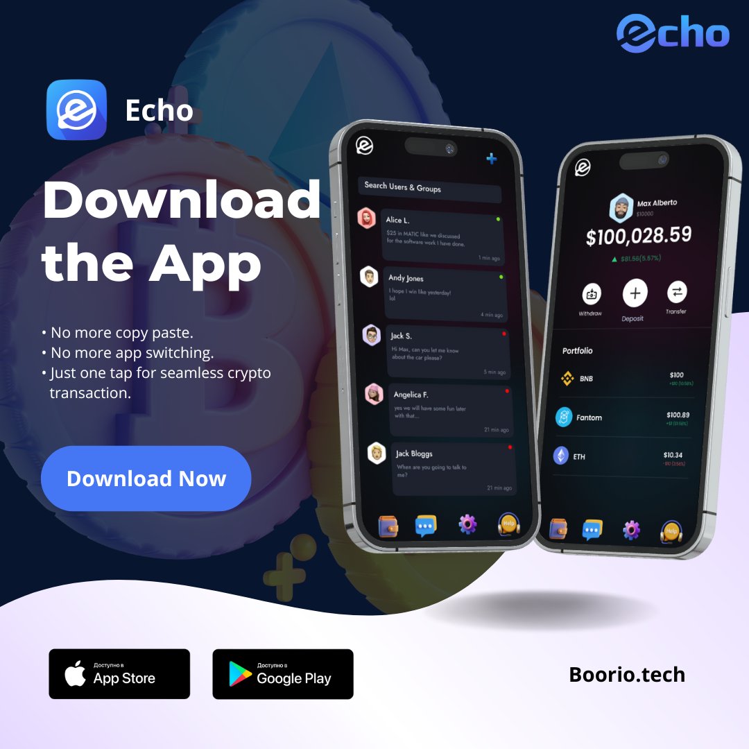 Your brain and your apps folder just sighed in relief. 😌 #ECHO

One app to rule them all… and slide into DMs while paying your bills.

#Web3 #Crypto #ECHO 
apps.apple.com/us/app/echo-ch…