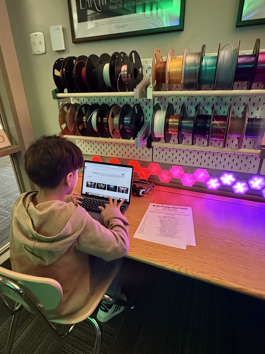 AP-R students are exploring AI prompting, which is a great way to build strong writing skills! When kids create prompts, they practice using clear language, details, and creative thinking. Then, they get to see their ideas come to life instantly!