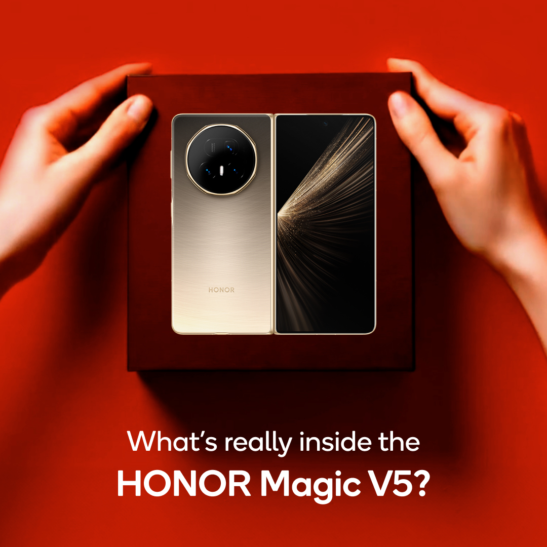 Snapdragon's tweet image. The world’s slimmest & lightest foldable smartphone is here. The @HONORglobal Magic V5, powered by #Snapdragon 8 Elite, delivers real-time #AI translation, pro zoom, & all-day efficiency. Check it out: bit.ly/45EYQ5h