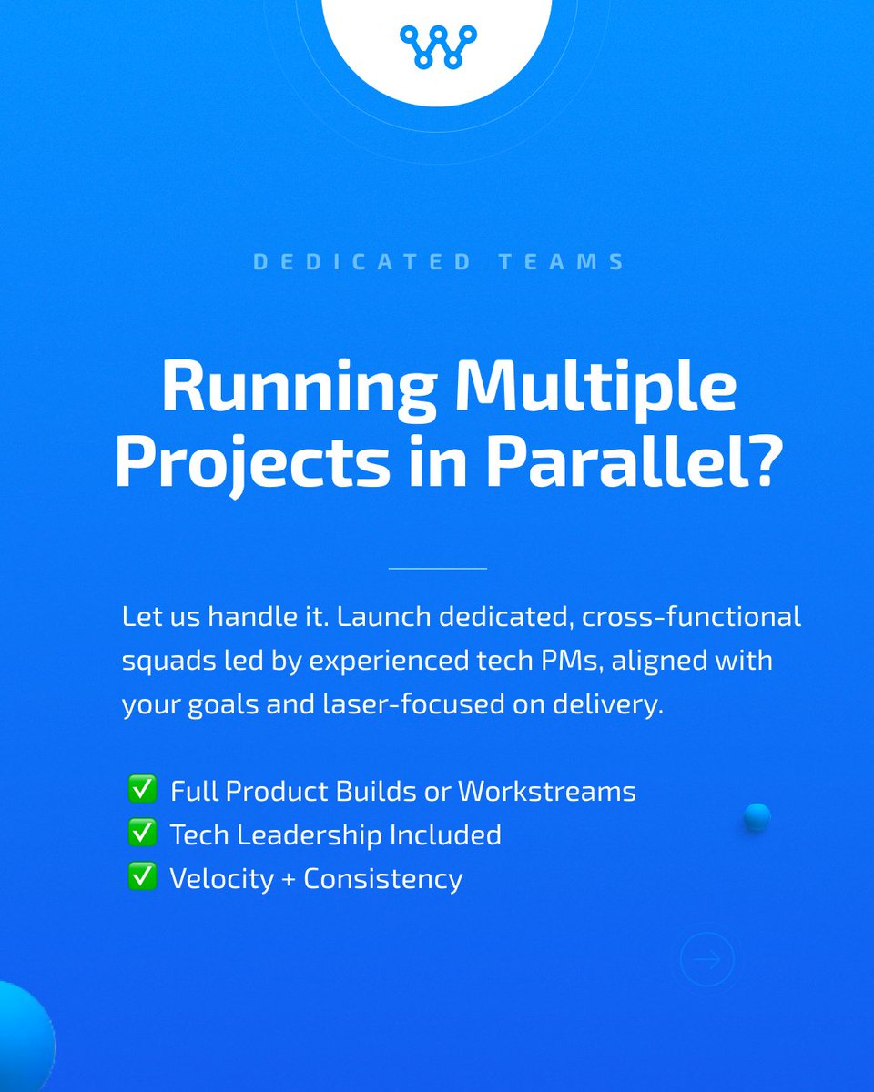 WebcreekTech's tweet image. Scaling your dev team shouldn’t mean starting from scratch. Whether you need 1 engineer or 3 full teams, we’ve got you covered, fast.
✅ Staff Augmentation
✅ Dedicated Teams
✅ Software Outsourcing
No hiring delays. No long onboarding. Just top-tier talent ready to ship.
📈…