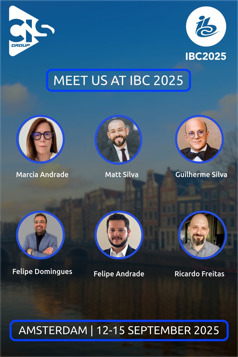 CISGRP's tweet photo. ✨ CIS Group is heading to #IBC2025 in Amsterdam! ✨
From Sept 12–15, our team will be available for customer meetings — the perfect chance to connect, talk #MediaTech trends &amp; explore our partners’ latest innovations.
📩 Book now: sales@cisgroup.tv

#CISGroup #Innovation https://t.co/0DhVKAYaoY