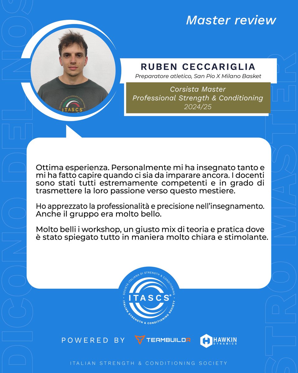 itascs_official's tweet image. Passione, competenza e consapevolezza.
La testimonianza del percorso formativo #ITASCS 👉

#review #recensione #testimonianza #diconodinoi