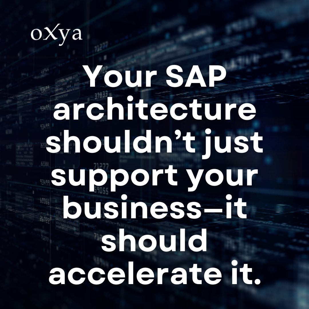 oXya_Global's tweet image. With oXya’s Architecture and Performance Consulting, our experts help you design resilient, scalable systems tailored to your business needs—today and tomorrow.

Explore oXya’s architecture and performance services: oxya.com/services/consu…

#SAP #SAPLandscape #oXya #SAPS4HANA