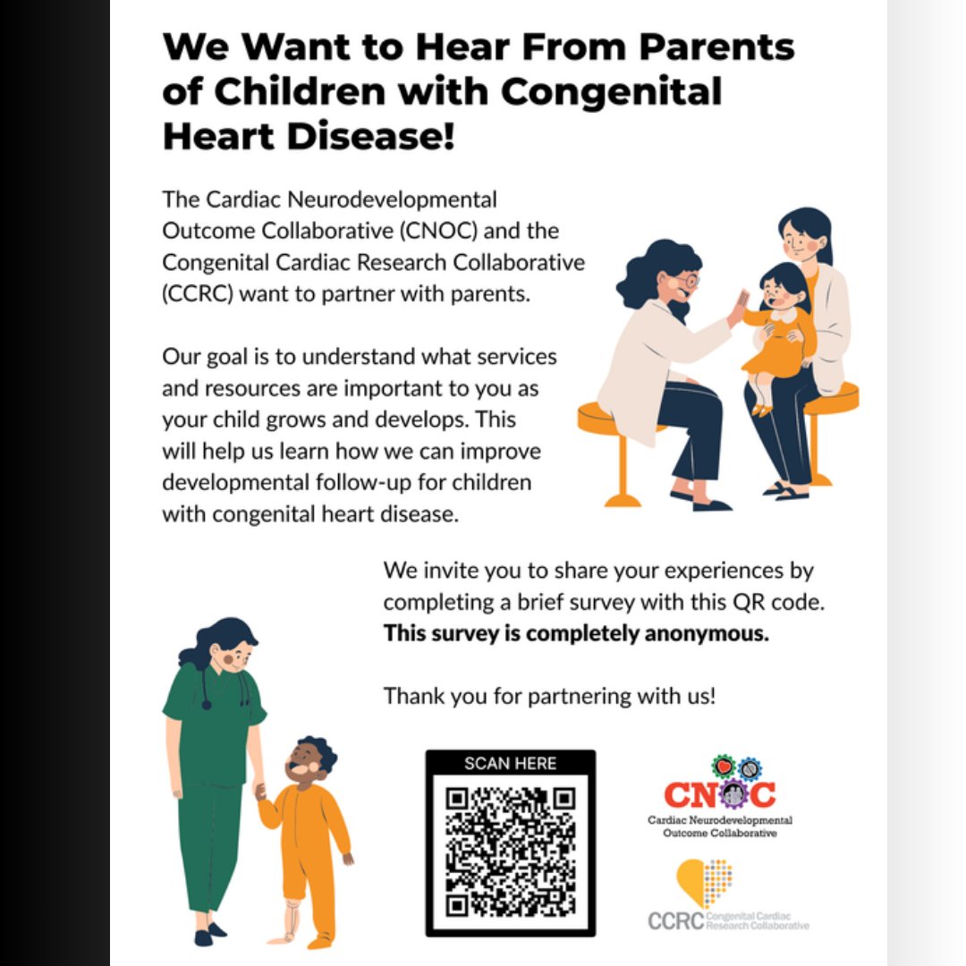 conqueringchd's tweet photo. Parents of children with congenital heart disease, CNOC wants to hear your experiences! 
Share through this brief survey: https://t.co/4cKYZQwsxv https://t.co/2zX36N90RN