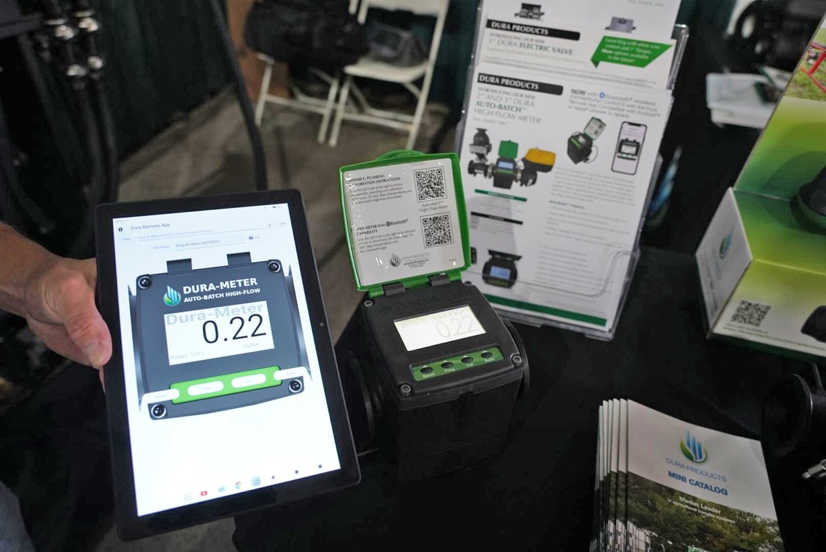It’s the final day <a href="/FPShow/">Farm Progress Show</a> &amp; we’re wrapping things up with previews of our newest products, FastBatch™ DI, electric valves &amp; live demos of our Auto-Batch™ High-Flow Meters with Bluetooth® wireless.  
Come check out them all out before the show closes. 🕓
#FPS25 #DuraProducts