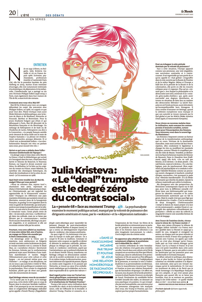 Julia Kristeva (@jkristeva) on Twitter photo 