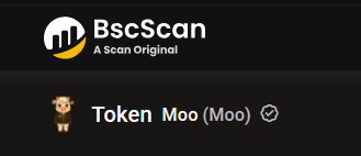 Thank you <a href="/bscscan/">BscScan</a> to officially verify Moo information, we continue to build on the best ecosystem BNB.