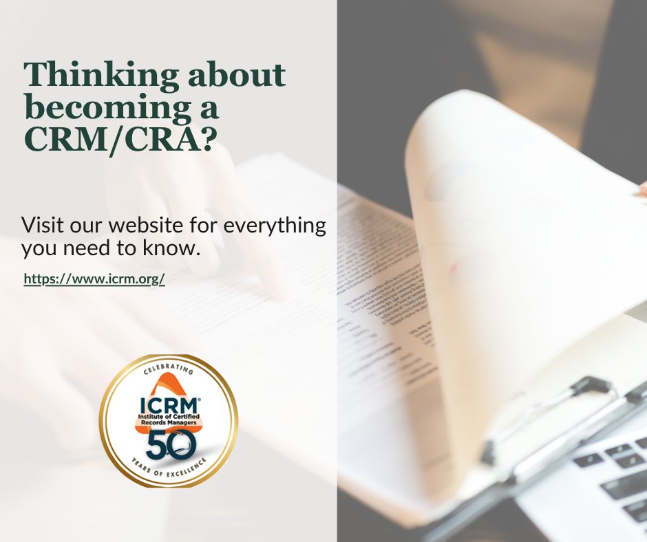 Thinking about becoming a CRM or CRA?
Visit our website for everything you need to know about applying for the exam — requirements, steps, and resources to get started!

👉 loom.ly/-z81Q0Q 

#ICRM #CRM #CRA