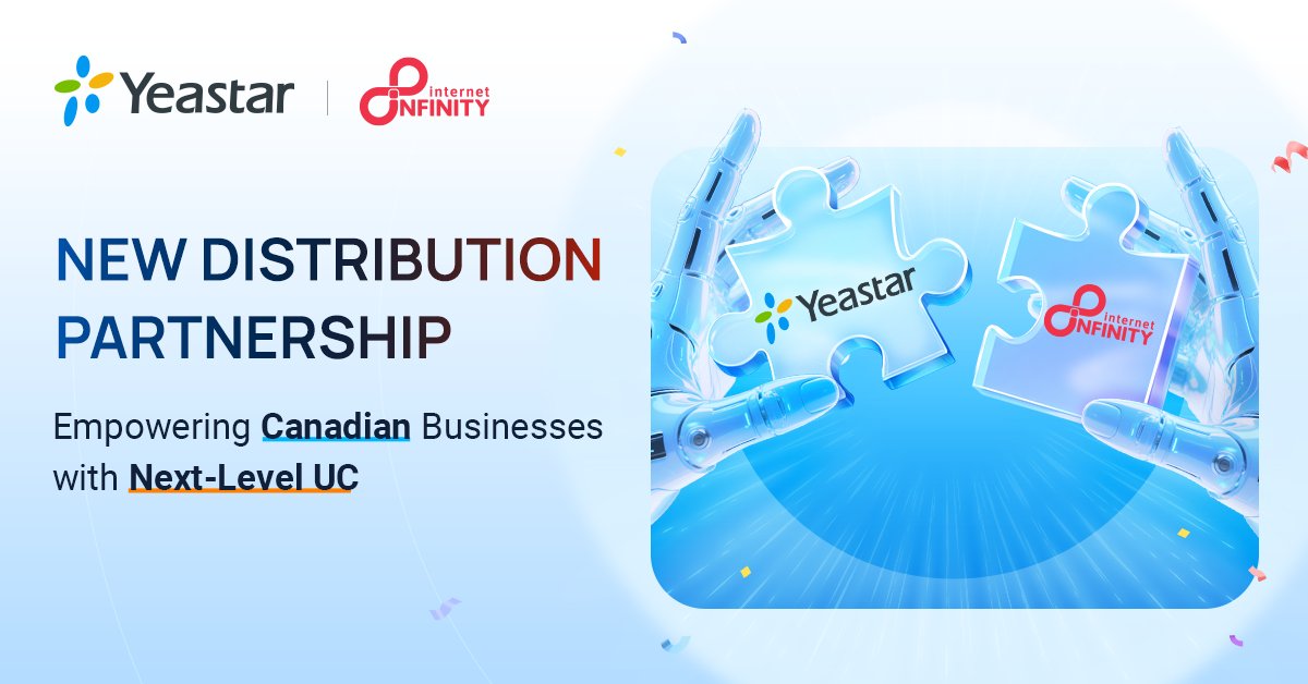 Welcome Internet Infinity as our new distributor! Let' s work hand in hand to develop even more customer-focused solutions in the future.🎉
Full story here: hubs.ly/Q03F_1p-0

#UnifiedCommunications #Yeastar  #InternetInfinity #Voicemeup #Beevox
