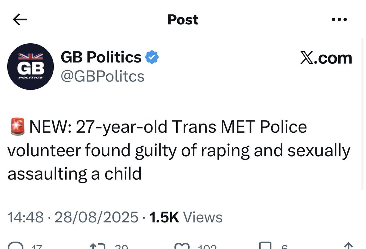 Londra Metropolitan Polis Teşkilatı’nda gönüllü polislik yapan 27 yaşındaki TRANSEKSÜEL polis, küçük bir çocuğa tecavüzden suçlu bulundu.