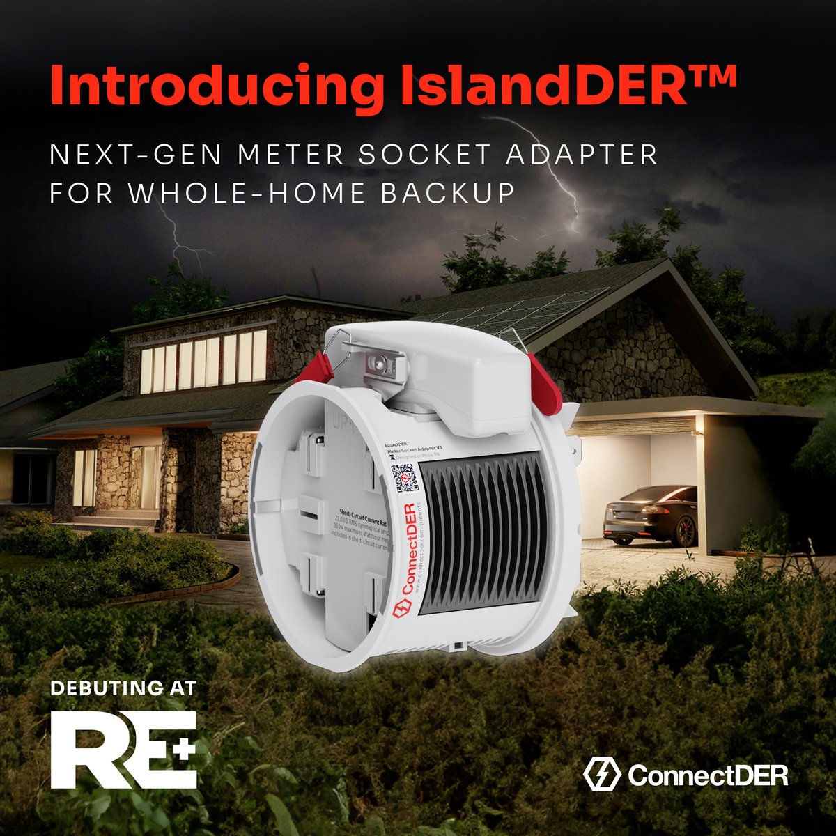 INTRODUCING IslandDER™ Meter Socket Adapter, the better way to backup and simplify your solar + battery installs. Learn more: hubs.la/Q03G0mhf0

See it live at RE+ 2025 booth #F20401 alongside batteries from our partners! #cleanenergy #replus #solar #batterystorage
