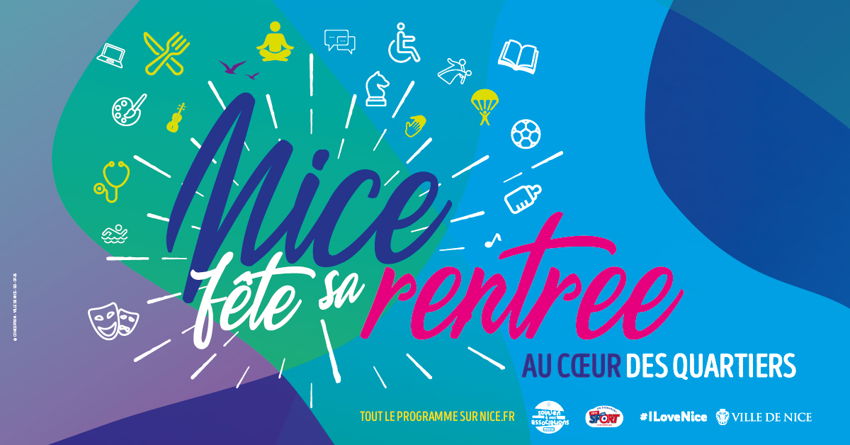 Retrouvez le samedi 13 septembre vos associations niçoises pour présenter leurs activités et leurs actions.

📍 4 lieux : Jardin Saint-Isidore, Parc du Ray, Jardin Saint-Jean d’Angély, Jardin de la place Wilson.

ℹ️ nice.fr/agenda/nice-fe…

#ILoveNice