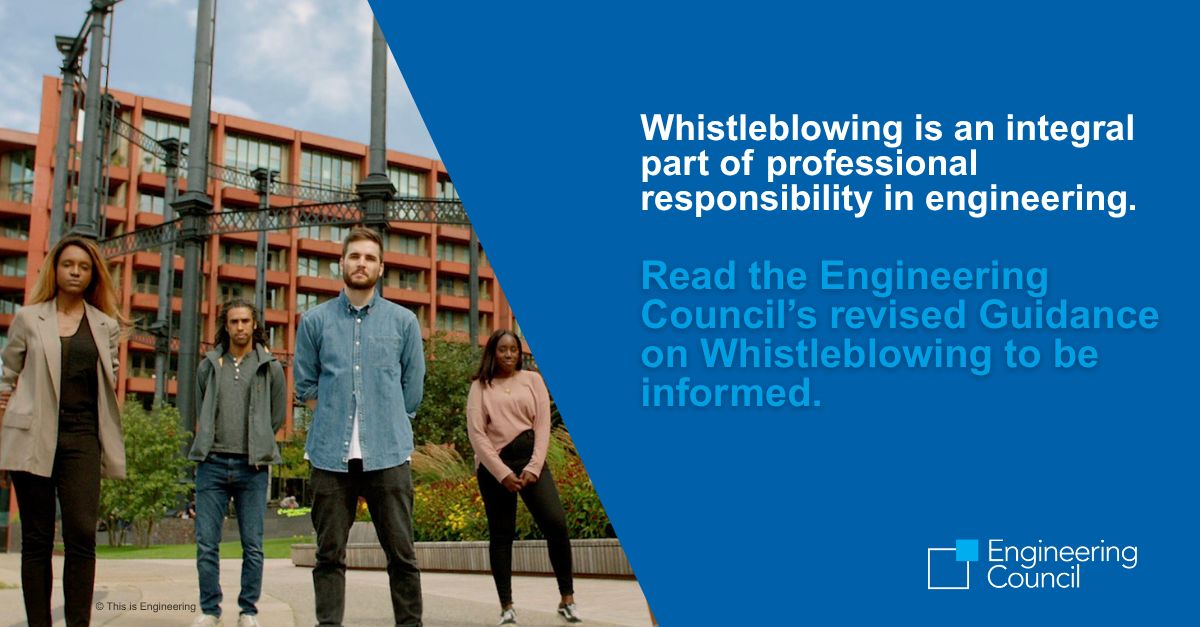 EngCouncil's tweet image. Engineers and technicians: know how to raise concerns when something isn’t right. Access Engineering Council&apos;s Whistleblowing Guidance here: bit.ly/4ooauZF #Whistleblowing #EngineeringEthics #ProfessionalResponsibility