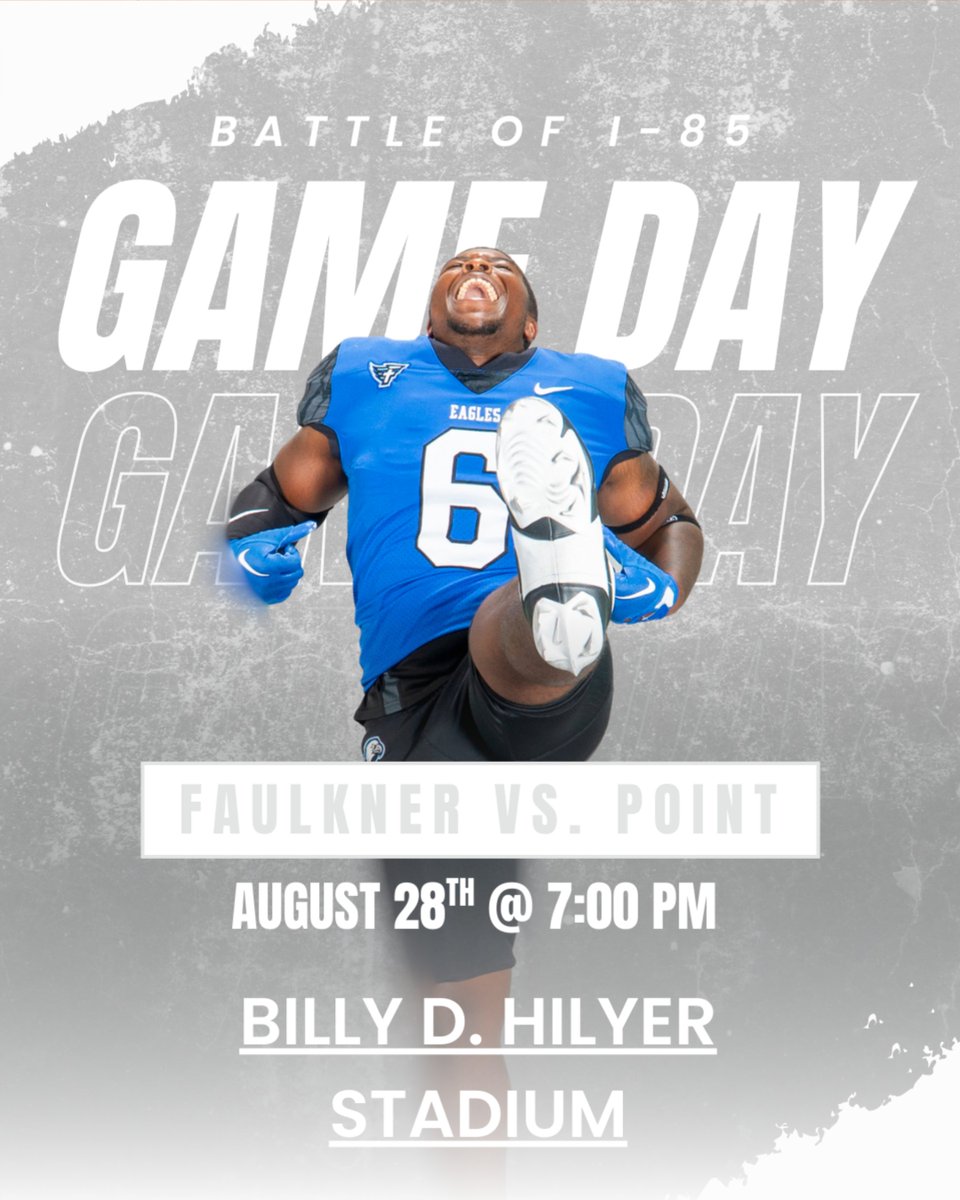 It all starts HERE. The Battle of I-85. Eagles vs. Skyhawks. Rivalry. Pride. Dominance. ⚪️ Pack the stands in WHITE and bring the energy—this is more than a game.