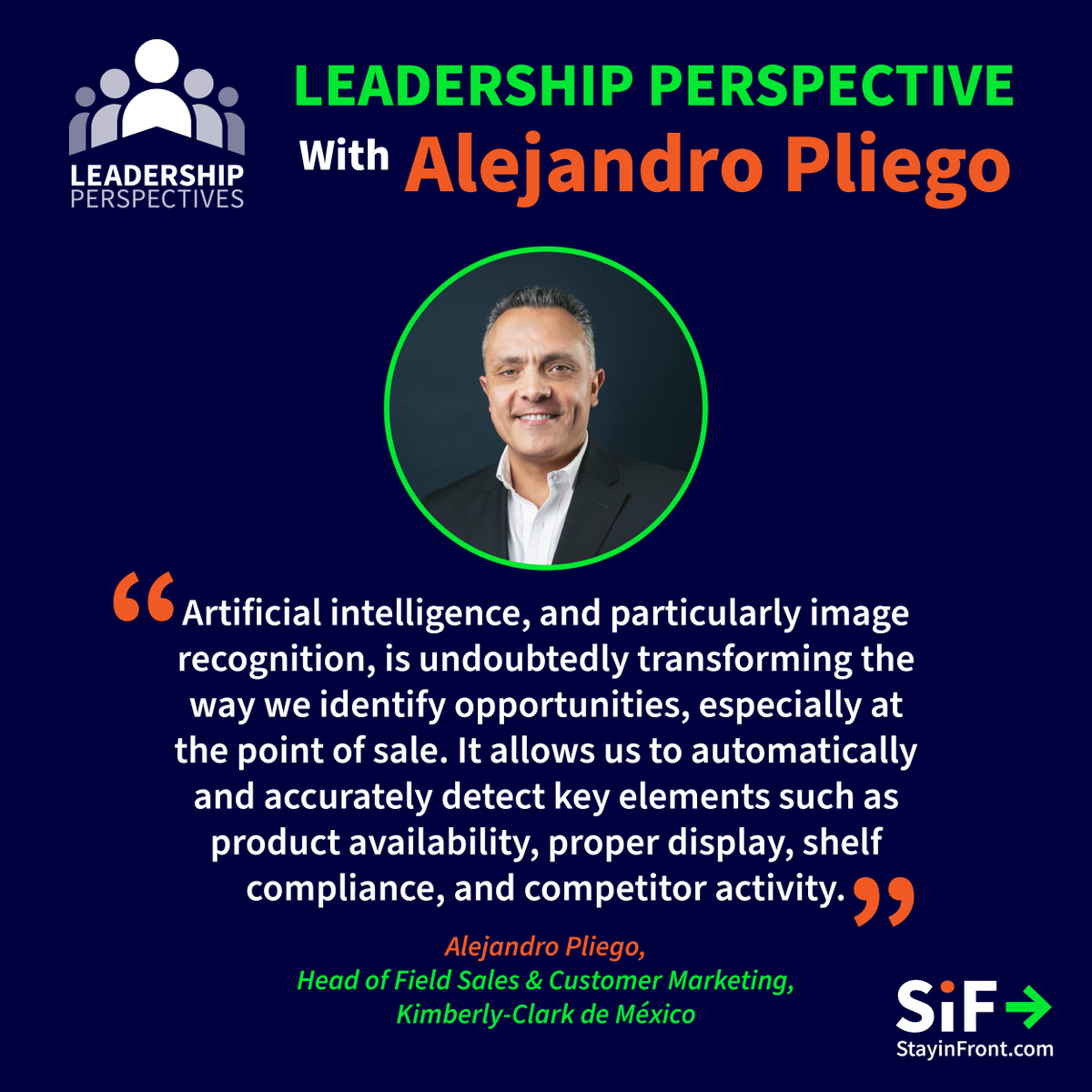 StayinFront's tweet photo. With over 25 years of experience leading global FMCG companies, Alejandro Pliego shares his leadership perspective. Read his full interview here: https://t.co/eaPudJBmjn

#FMCG #SalesExcellence #TeamDevelopment #Coaching #ImageRecognition #AI #RetailExecution #OnDeviceAI https://t.co/YWlSY3A6RF