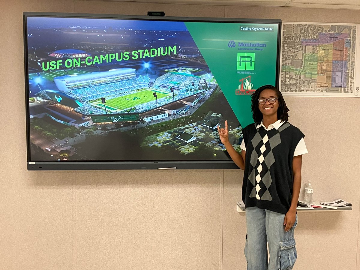 Jerseys off. Hard hats on. 👷
 
Over a dozen #USF student-athletes are helping build our new 35,000-seat on-campus stadium through the DuCon Construction mentorship program—gaining hands-on experience and industry insight along the way.
 
See how they’re building more than just a