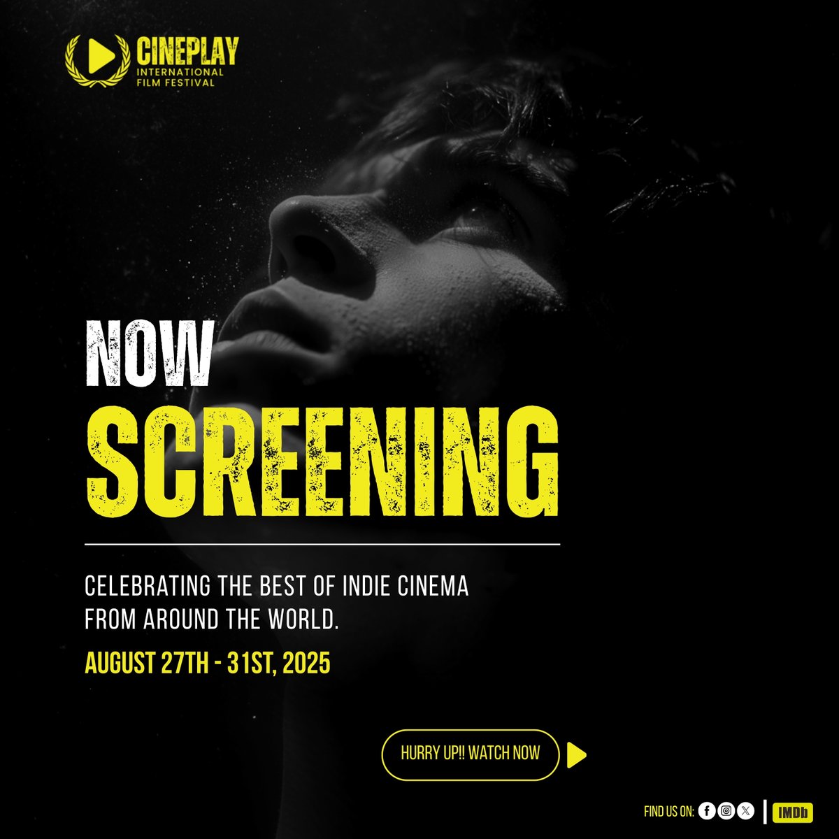 We’re proudly showcasing indie projects all through this weekend!

Let your weekend be sorted with these amazing creatives, crafted with passion and vision.

Check them out here : cineplayiff.online/screening
