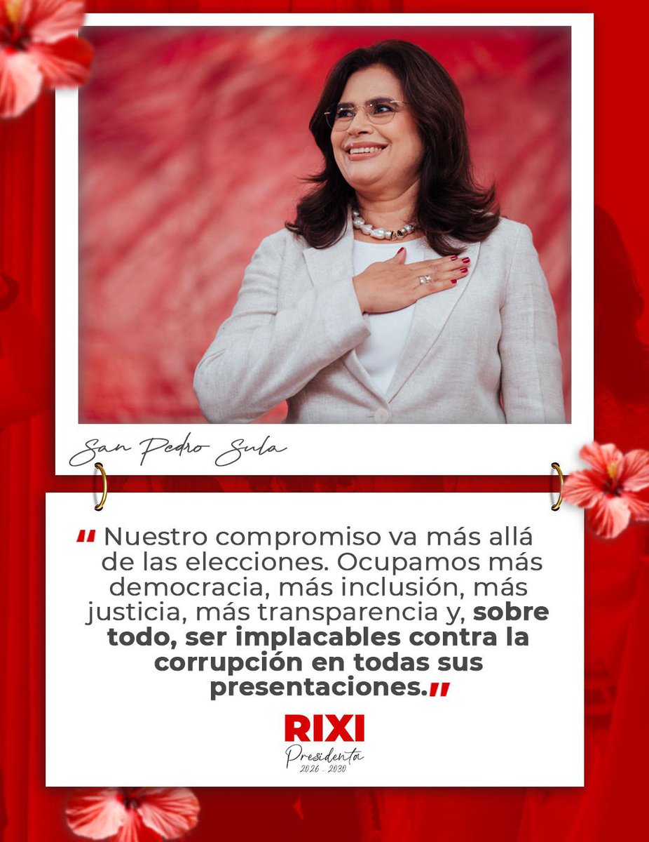 Este sábado 30 de agosto acompañaremos a la próxima Presidenta de #Honduras #RixiMoncada <a href="/riximga/">Rixi Moncada</a> en las calles de San Pedro Sula por la victoria del pueblo. #RixiPresidenta