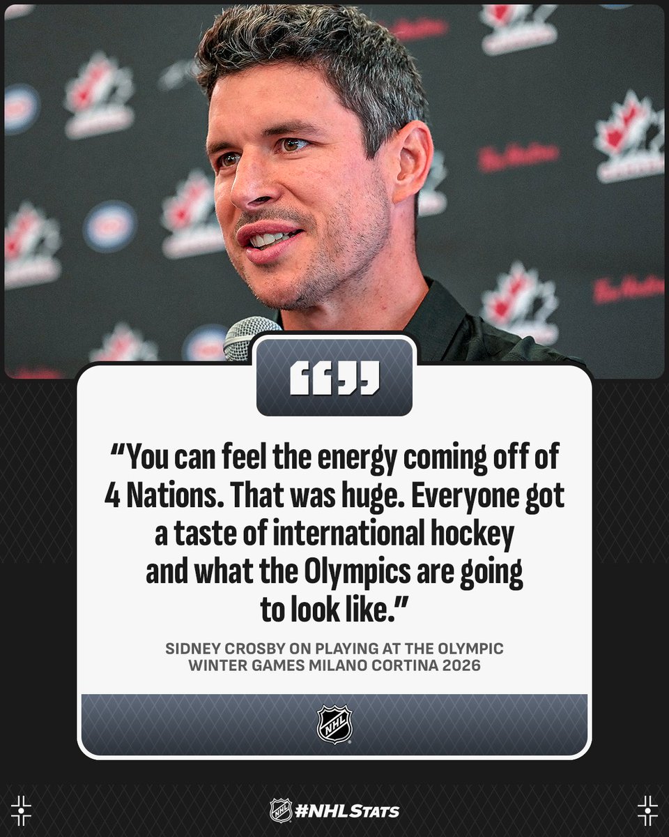 After scoring the Golden Goal in Vancouver in 2010 and leading Canada to a second straight gold medal in Sochi in 2014, Sidney Crosby looks to bring his experience to the Olympic Winter Games Milano Cortina 2026. 🇨🇦

Read more on <a href="/NHLdotcom/">NHL.com</a>: nhl.com/news/sidney-cr…