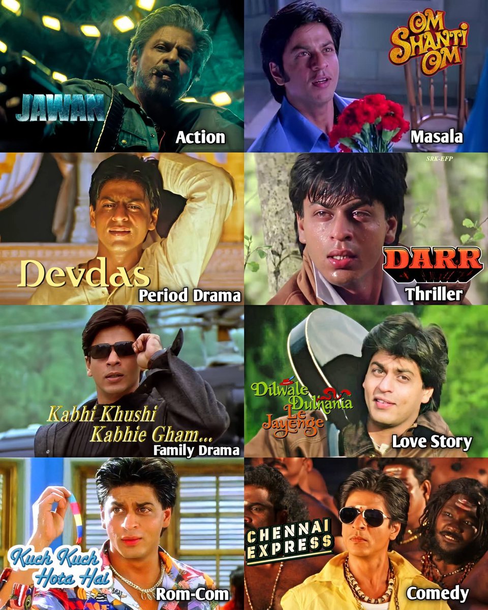Is SRK the only actor with blockbusters in every genre?