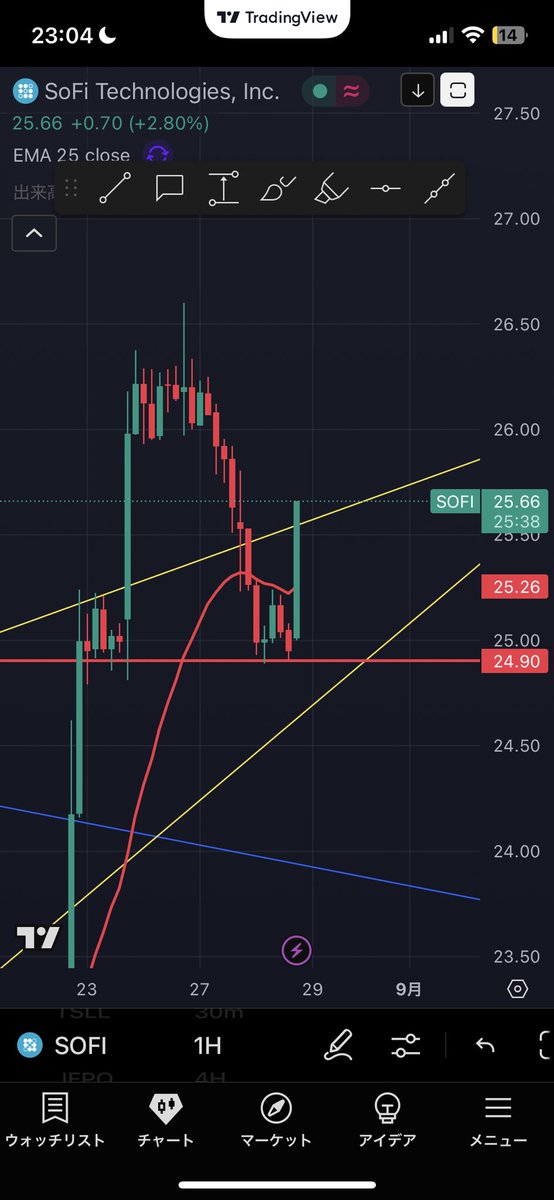 合ってるか分からんサポートライン確認しに来て、上に旅立って行くの可愛く見えた