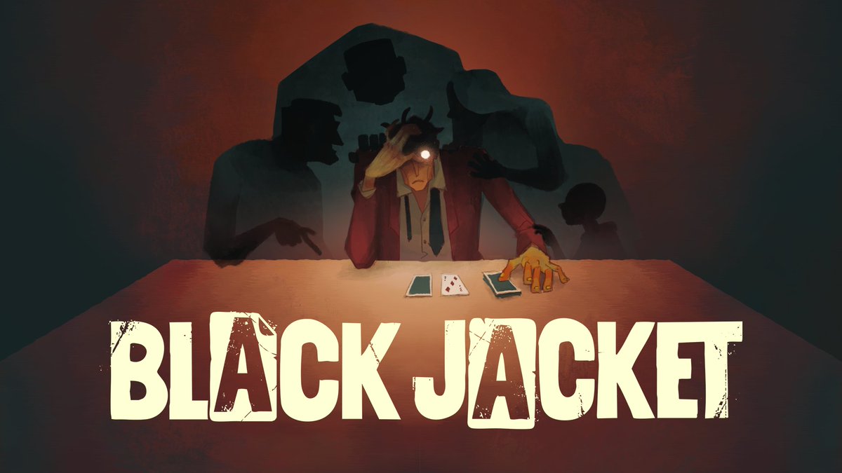 Skystone is bringing something new to PAX!  Introducing Black Jacket – a blackjack-inspired rogue-lite deckbuilder.

Find it alongside Arcane Eats &amp; the award-winning Tiny Bookshop at our booth! 

#PAX #PAXWest #IndieGame #Roguelite #Deckbuilder #IndieDev #Steam #BlackJacket
