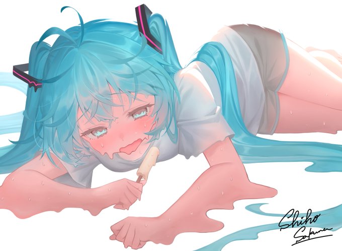 たかぴぃさん(@niconico_takap )の新譜にて、あまりの暑さに溶けちゃうミクちゃんを描かせて頂きました!🍨
明日から開催のマジカルミライにて、是非ゲットしてくださいませ!🙏
https://t.co/KqBHEIvyIQ 