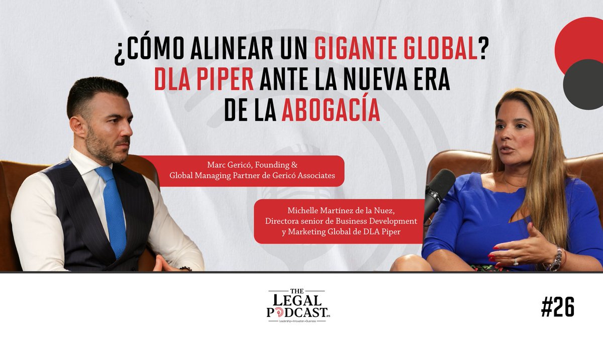 🎬🎙 ¡Ya está disponible el nuevo episodio de #TheLegalPodcast! 💥😎🍿

Nuestro socio fundador Marc Gericó , recibe a Michelle Martinez de la Nuez, directora senior de Business Development y Marketing Global de DLAPiper. 

Episodio completo aquí 🔗 youtube.com/watch?v=nWqIt8…