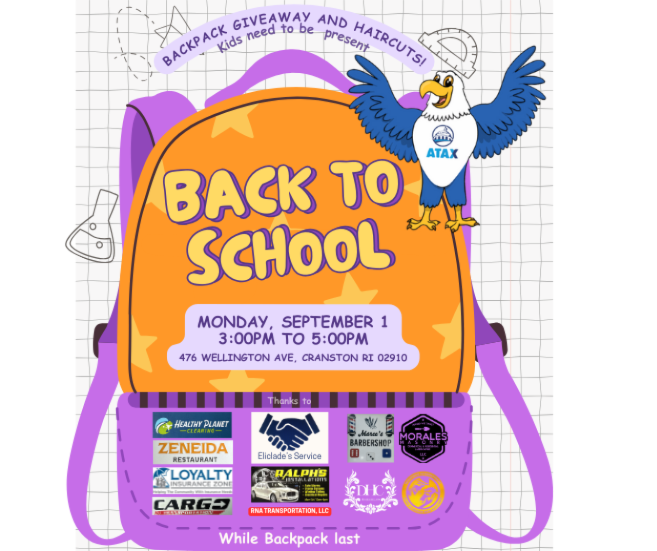 ATAXCranston's tweet image. 🎒🎉 Kids Activity Day! 🎉🎒

Join us Monday, Sept 1st from 3:00 PM to 5:00 PM
📍 476 Wellington Ave, Cranston, RI
Kids need to be present
Fun, games, FREE backpacks, and surprises await! 🎁✨
Don’t miss it! 🥳 #BackToSchoolFun #CranstonKidsEvent #FreeBackpacks
