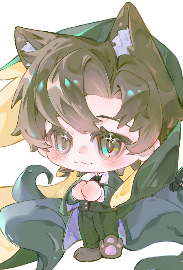 画一个可爱的克猫（