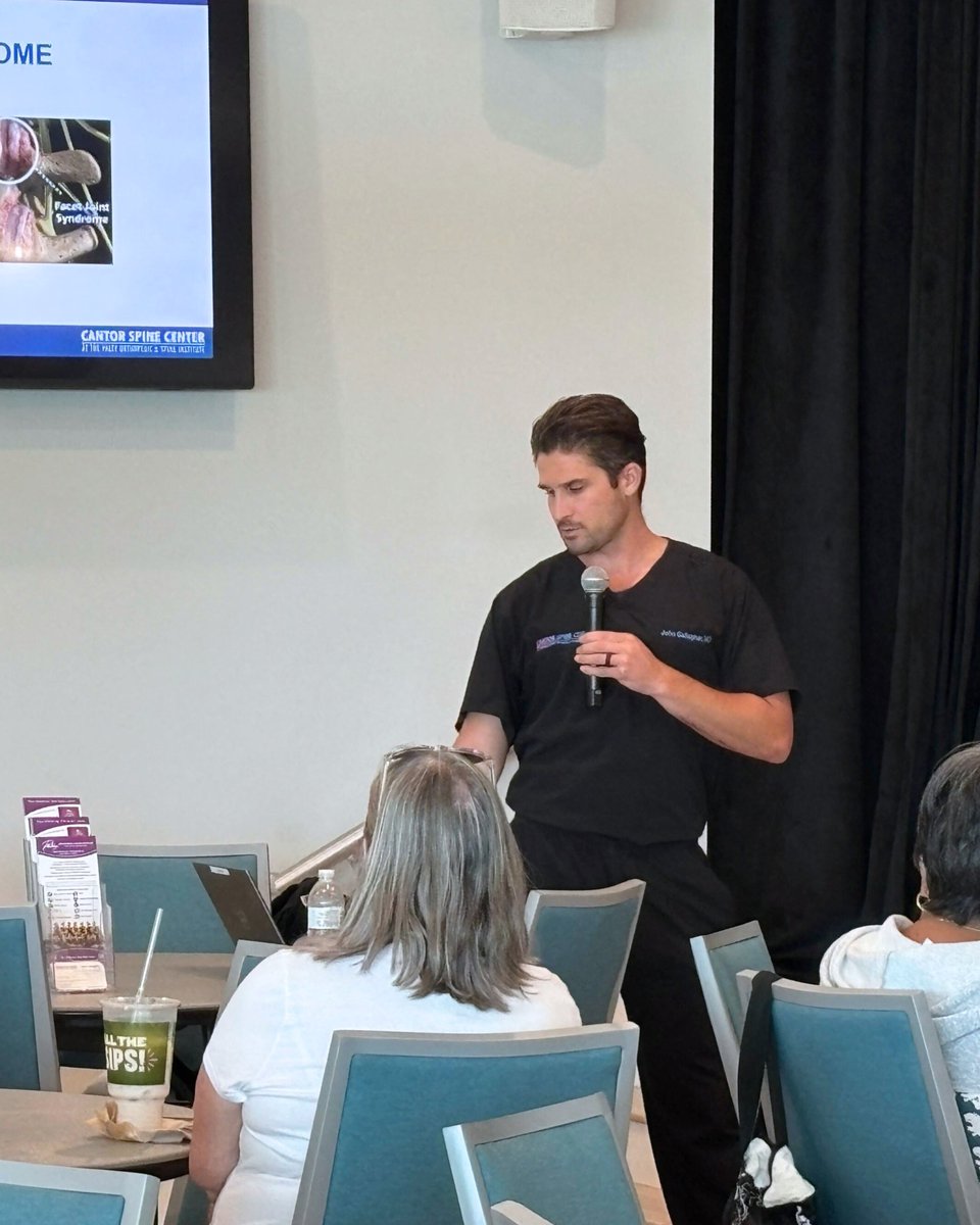 Education and connection go hand in hand. Last week, Dr. Gallagher enjoyed meeting with residents of Del Webb, a new 55+ community in Port St. Lucie, to share information on spine health and treatment approaches.

#CantorSpine #SpineCare #SpineHealth #PatientCare
