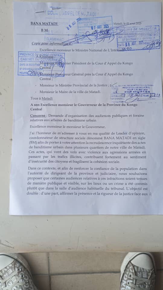 clovis13420459's tweet photo. En date 05 août 2025 nous avons écrit a l’autorité delà province du Kongo central pour anticiper les événements malheureusement rien n’a etait fait @GraceBilolo @central_sage @LitsaniChoukran @DeniseNyakeru https://t.co/biAys1zYyk