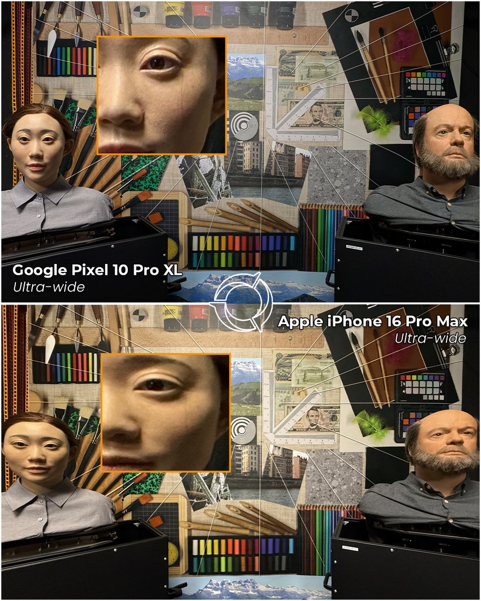 DXOMARK's tweet image. 📸 Google Pixel 10 Pro XL camera test results are in!
✅ Natural skin tones & colors
✅ Good detail in telephoto
✅ Wide dynamic range
🔗 Full test: bit.ly/4mz0NWF
#GooglePixel10ProXL #DXOMARK