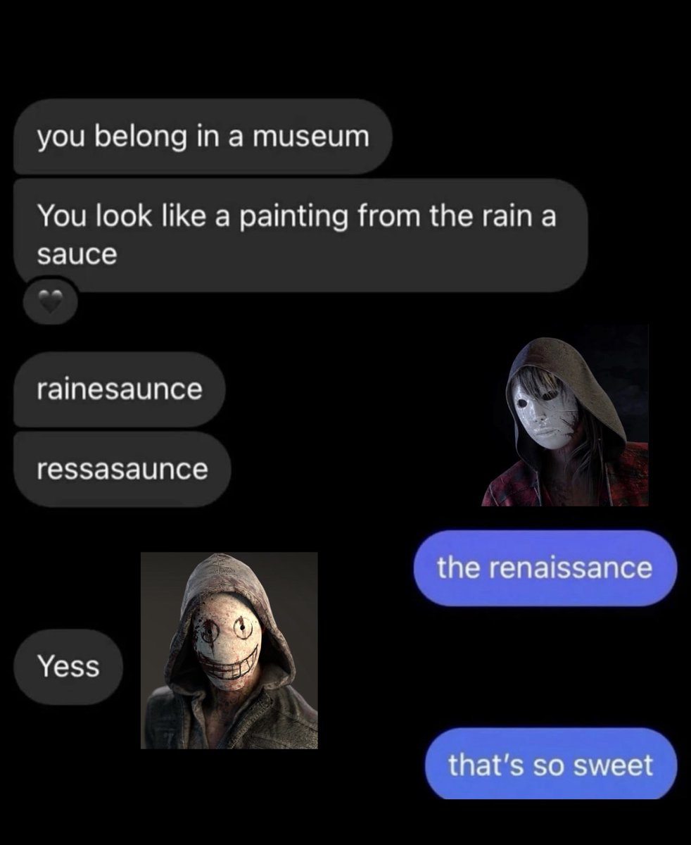 Au7umnUK's tweet photo. The legion text each other! Pt 1
#DeadbyDaylight #dbdmemes #legiondbd #susiedbd #juliedbd https://t.co/2EeO3XvbOv