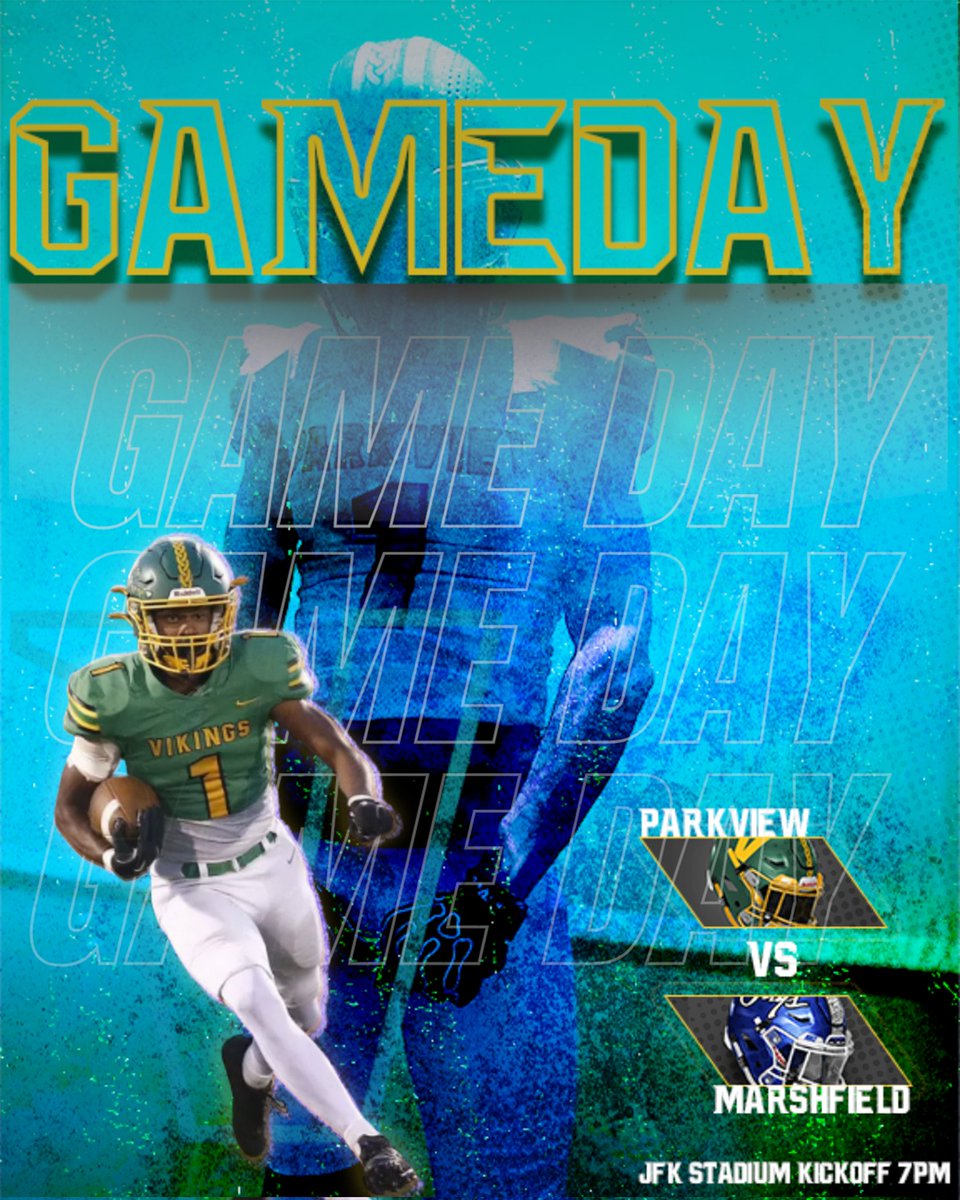 🗣LETS GOOO

Parkview 🔰v Marshfield 
Season opener is tonight at JFK!

Gates open at 6:00 pm
Kickoff at 7:00 pm

Livestream Link:
mshsaa.tv/?B=2489116