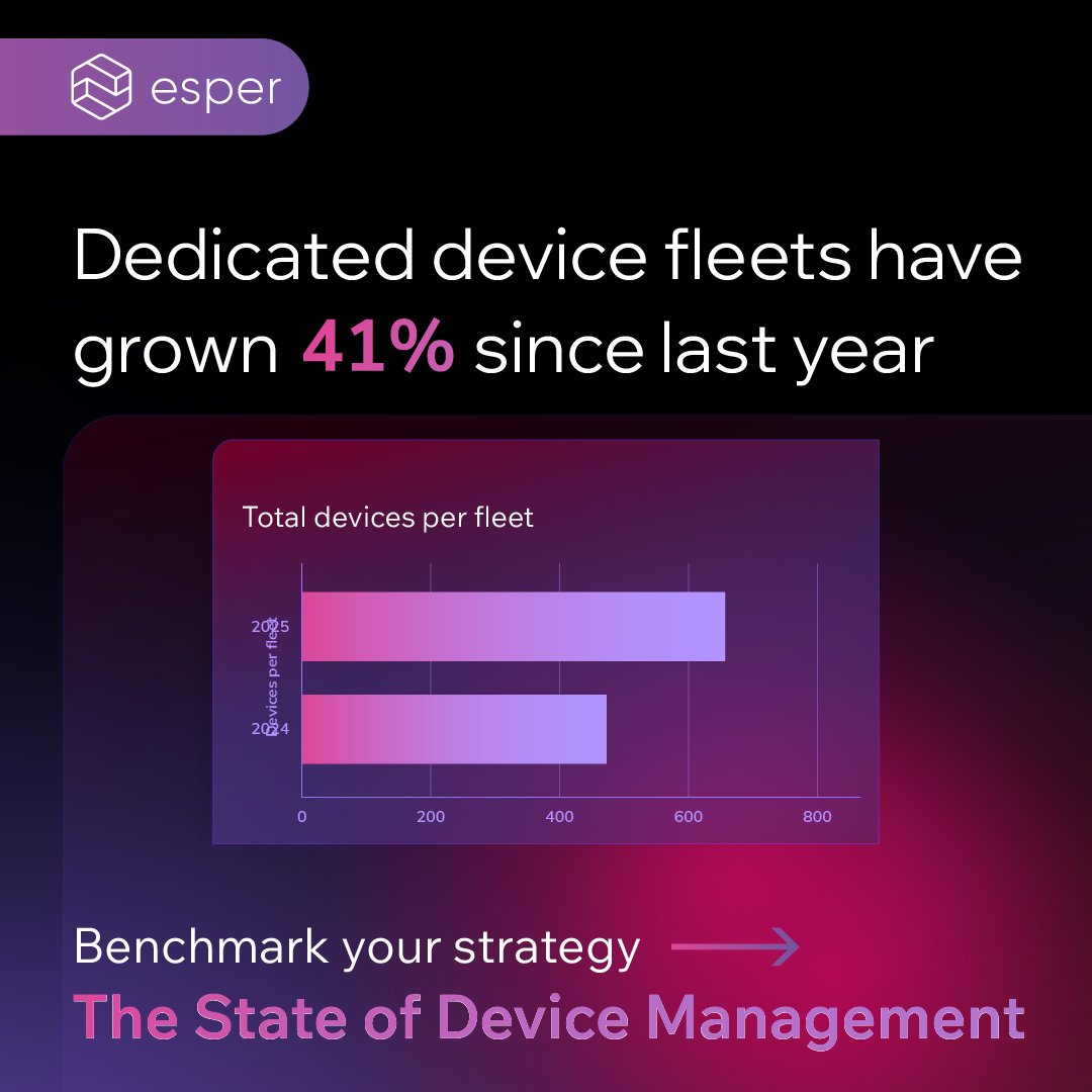 Esperdev's tweet image. In 2025, when it comes to managing large device fleets, you know: Efficiency is everything. 

Want to know more? Get the 2025 State of Device Management hubs.la/Q03FRZs70

#DeviceManagement #DevOpsForDevices #MDM #RetailTech #RestaurantTech #HealthTech