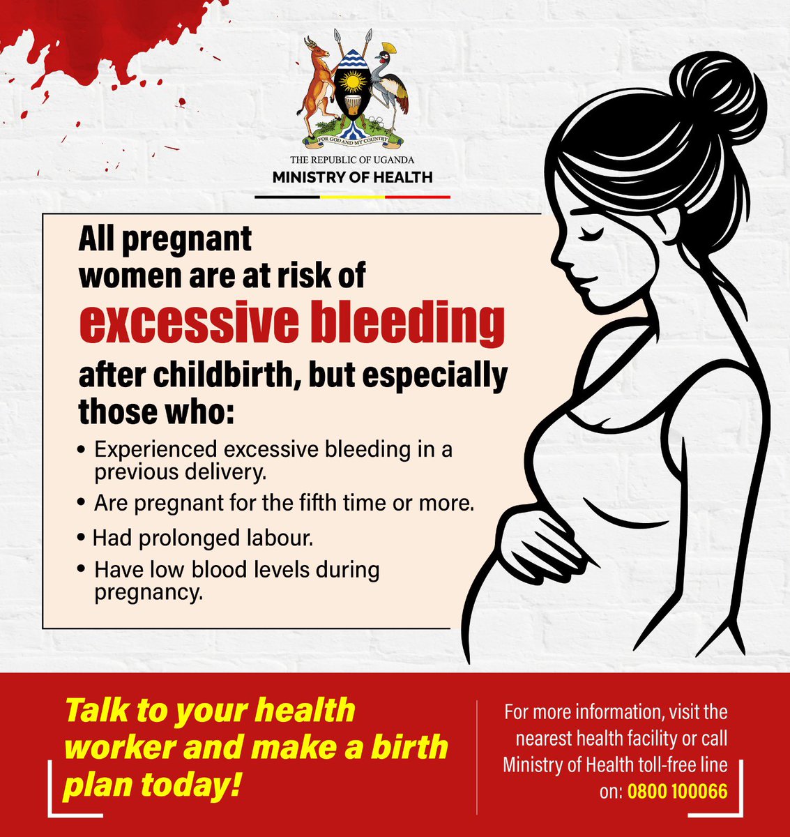 Every pregnant woman is at risk of excessive bleeding after child birth, however some are at more risk. #MOHatWork