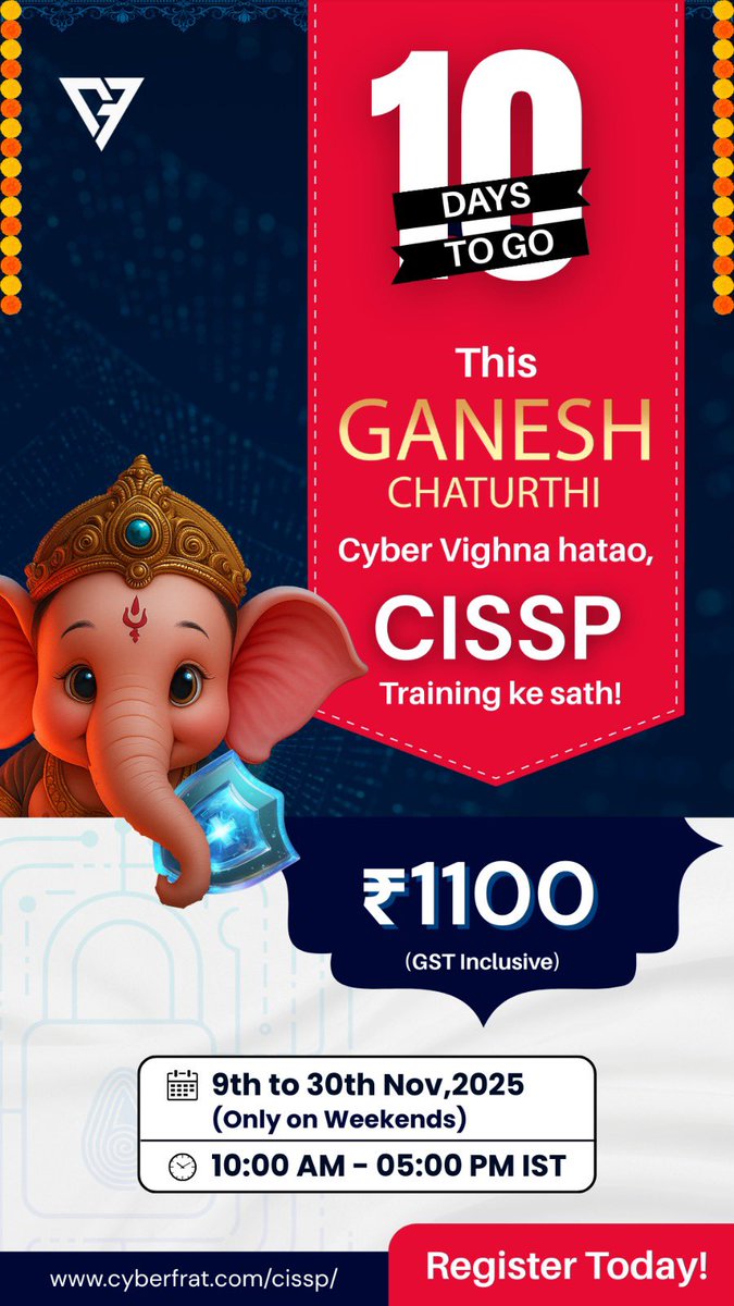 ich_rish99's tweet image. DM me for coupon code to get free recording for a year! 

#Cybersecurity #CISSP