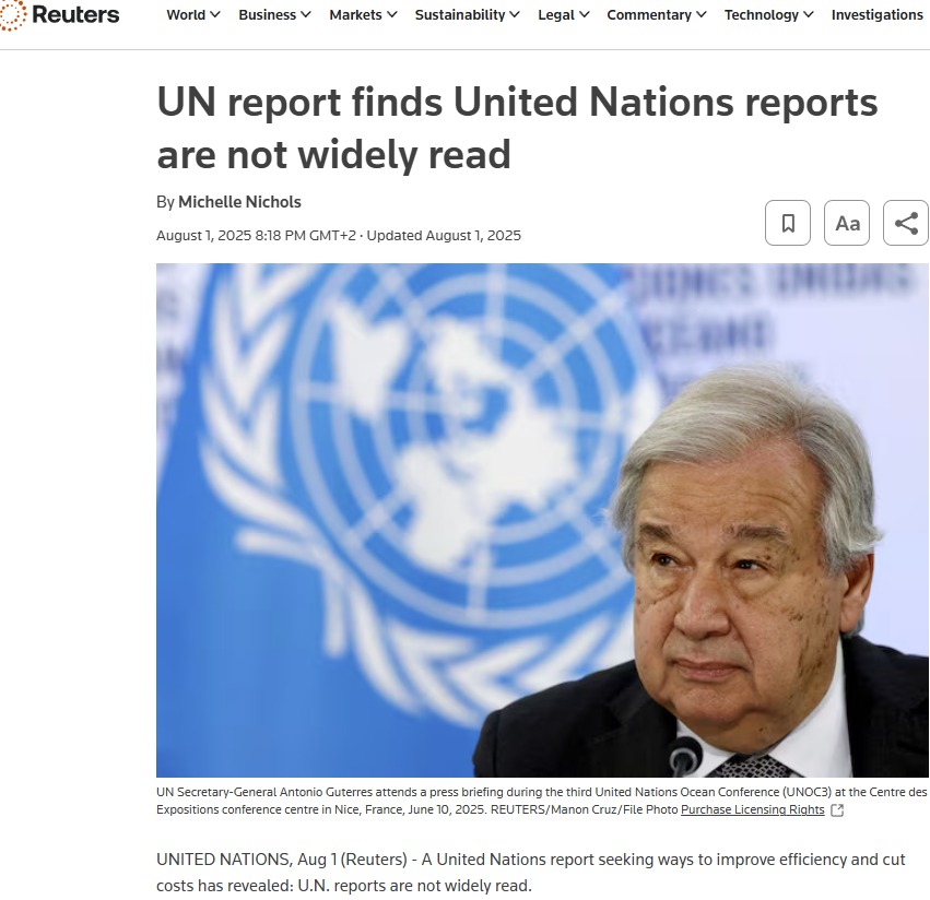 Did you read the latest UN report… reporting that UN reports are not widely read? 📄

At Phoenix Design Aid, we believe it is a #communication challenge: a report unread is progress delayed — for humanity, humanitarian aid &amp; the #SDGs.