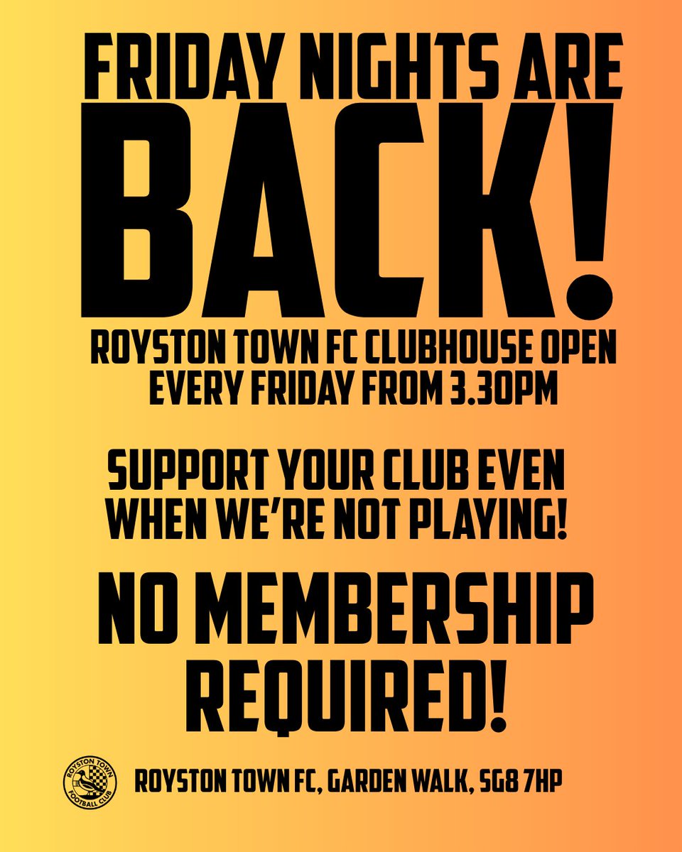 Tomorrow = Friday night at the Clubhouse! 🍻
✅ Drinks promos all night!
✅ Live sport on the BIG screens
✅ Darts with your mates on our brand new dartboard 🎯

Doors open from 3.30pm – see you there! ⚫⚪⚫⚪