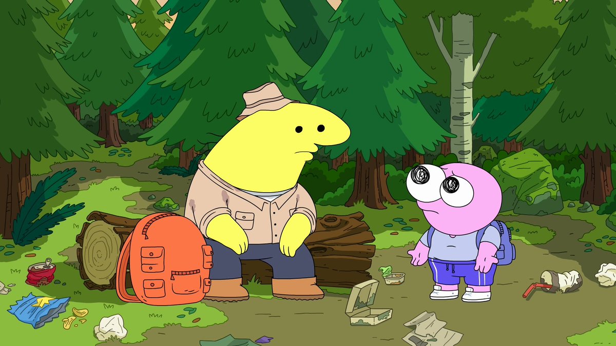 swimpedia's tweet photo. Smiling Friends Season 3, debuts Sunday, October 5 at 11:30pm ET/PT. New episodes will be available to stream the following day on HBO Max.

We’ll see Mr. Frog running at the camera, the team finally collecting the spirit gems, and a showdown with an Ancient Witch of some sort. https://t.co/V0MHsYVs1M
