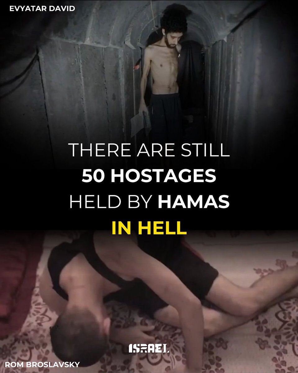 Testimonies from freed hostages reveal the same horrifying truth: Palestinian Hamas intentionally starves the Israeli hostages and tortures them. 

There are still 50 hostages in Gaza who go through these horrors daily. 

Israel will not leave our people behind.
LET OUR PEOPLE