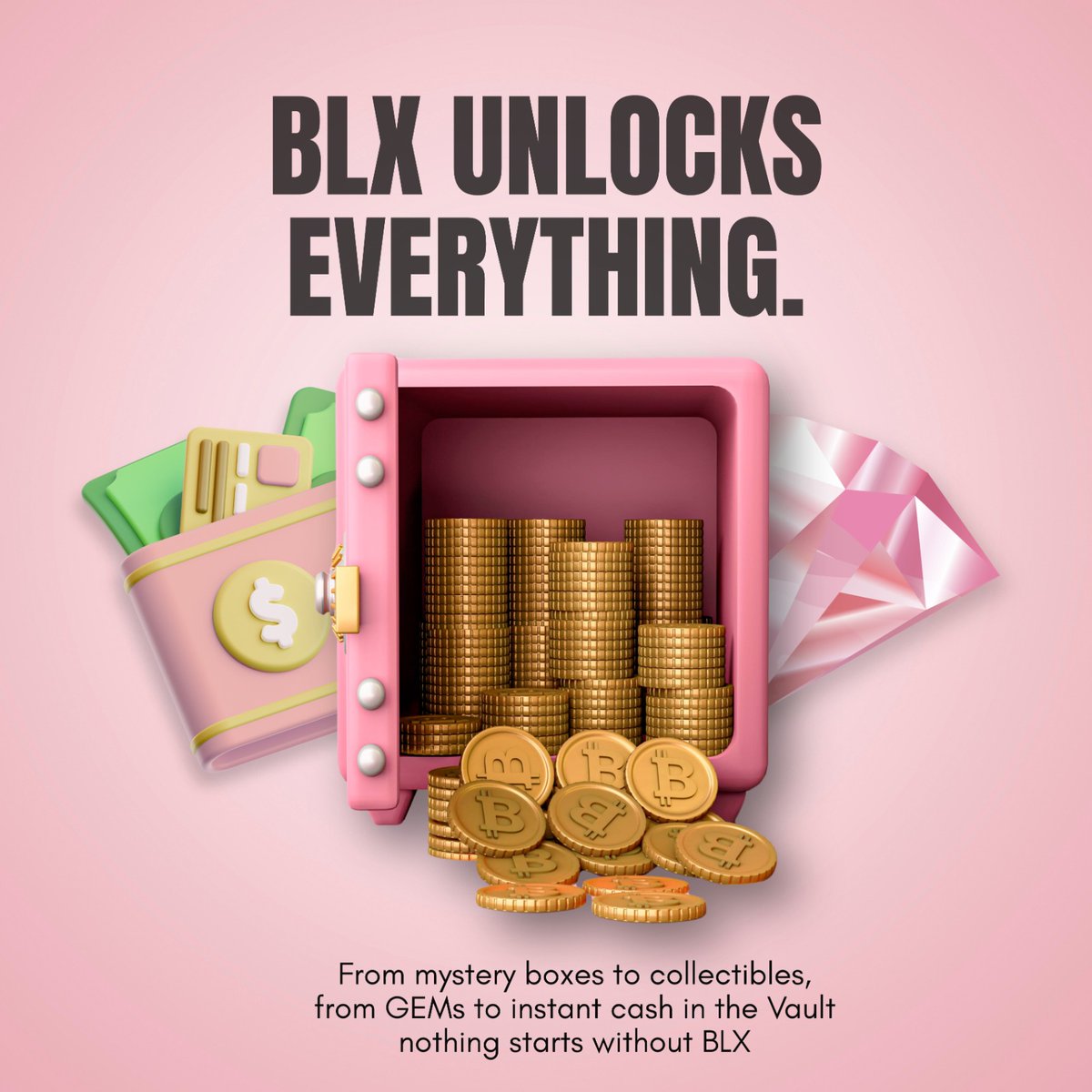blenixchainio's tweet photo. Every ecosystem needs a heartbeat. For Blenix, that heartbeat is BLX. 💠
It’s more than a token — it’s the key that unlocks mystery boxes, forges collectibles, smashes for GEMs, and even cashes out in the Vault.
Hold BLX, and you’re not just holding crypto you’re holding the gateway to an entire gamified world of rewards.
BLX doesn’t just power the system. BLX unlocks it.

#BLXIsTheKey #BlenixEcosystem #CryptoGateway #TokenUtility #UnlockRewards #MysteryBoxCrypto #BLXToken #CryptoMadeSimple #PlayAndEarn #BlenixChain