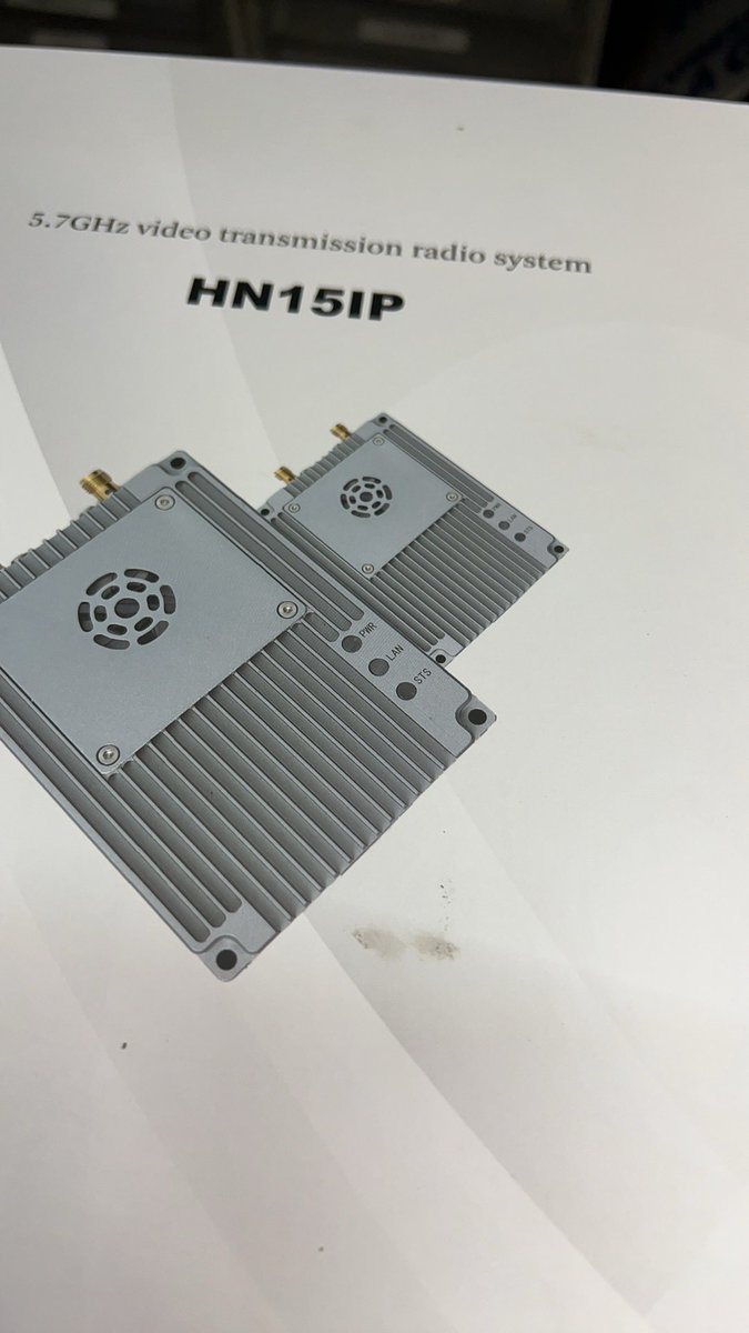 yoshi00035's tweet photo. HN15IPがようやく入荷致しました。15kmのデジタル通信機器　これ 1台でドローンの通信関係は全に対応出来る https://t.co/O36tMmCGPR