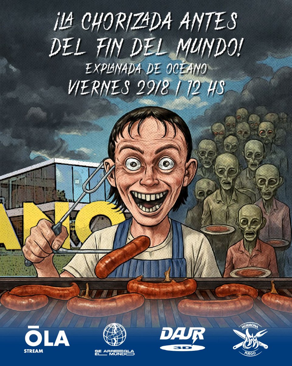 Mañana, viernes 29 a las 12.00 se prende la parrilla del Hormona Fuego en <a href="/Oceano939/">Océano</a>  y se degustan los panes de Miga. Haremos la chorizada del fin del mundo. Habrá corte mariposa, habrá corte paréntesis, corte monedita, piñatas, sorpresitas, mimos, magos, sorteos y premios.