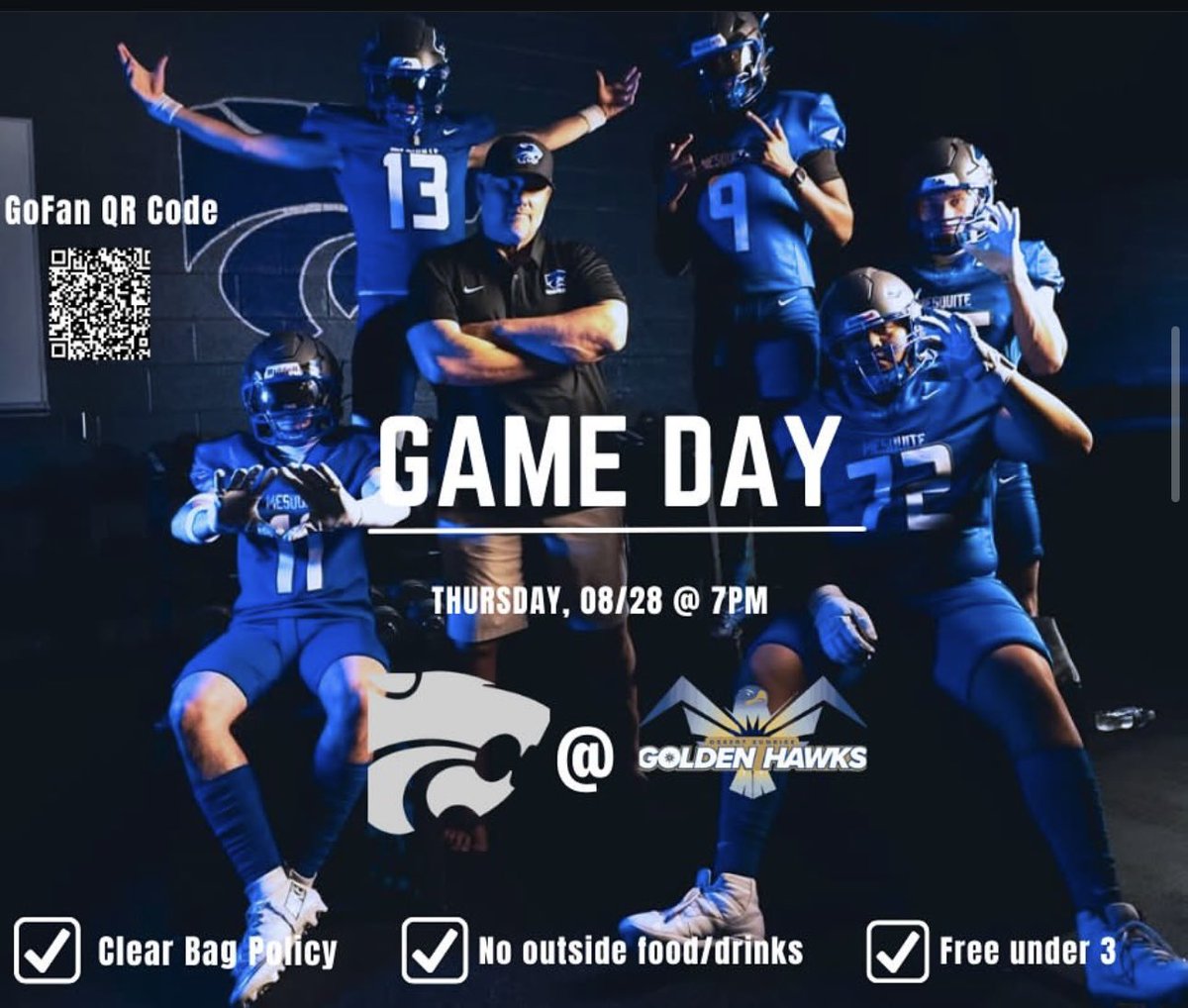 Mesquite Football (@mesqwildcatfb) on Twitter photo 💙🏈 IT’S GAME DAY🏈💙 <a href="/MHSAthletics1/">Mesquite Athletics</a> <a href="/CoachJesseHart/">Coach Jesse Hart</a> 
<a href="/_CoachSmith9/">Allen Smith</a> 💙🏈 IT’S GAME DAY🏈💙 <a href="/MHSAthletics1/">Mesquite Athletics</a> <a href="/CoachJesseHart/">Coach Jesse Hart</a> 
<a href="/_CoachSmith9/">Allen Smith</a>