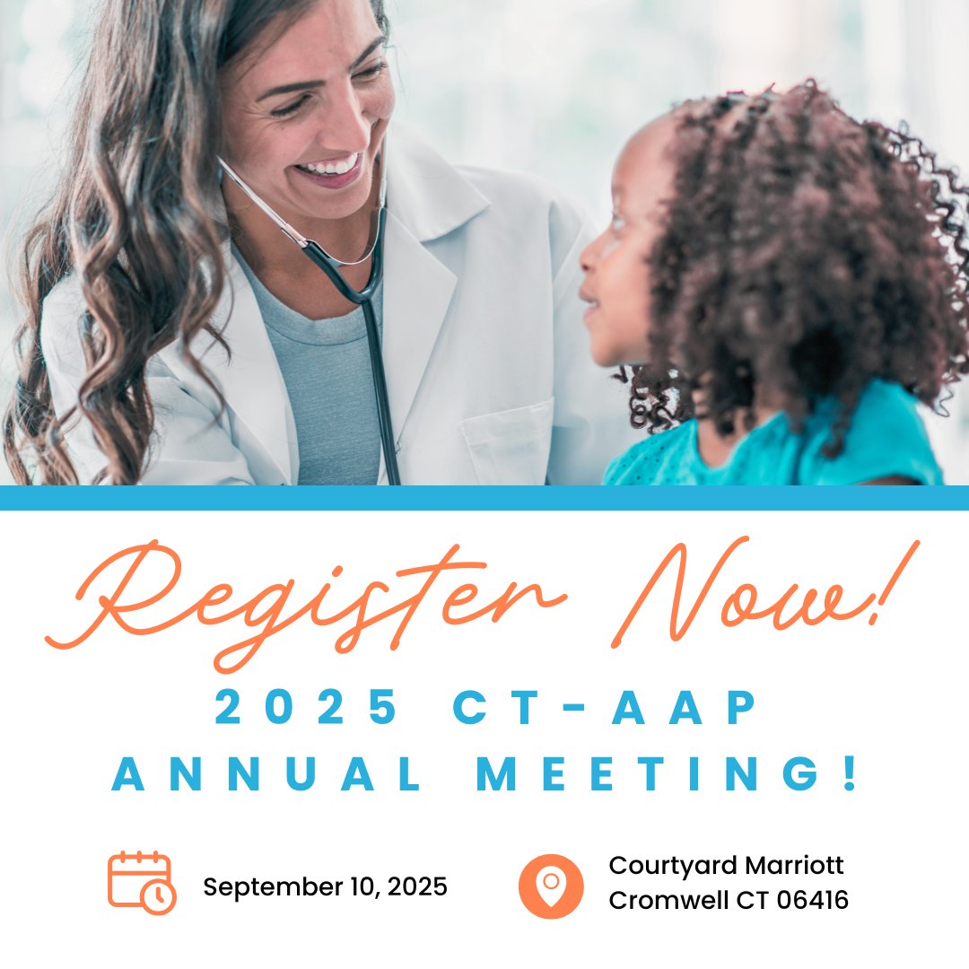 aap_ct's tweet image. Registration is NOW OPEN for the CT-AAP Annual Meeting - this year&apos;s event will be held on September 10, 2025, at the Courtyard Marriott in Cromwell, CT. Register by September 1 to take advantage of the Early Bird Discount!

Register now: bit.ly/3IScoBe